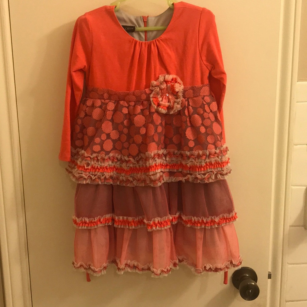 Isobella & Chloe coral dress
